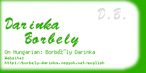 darinka borbely business card